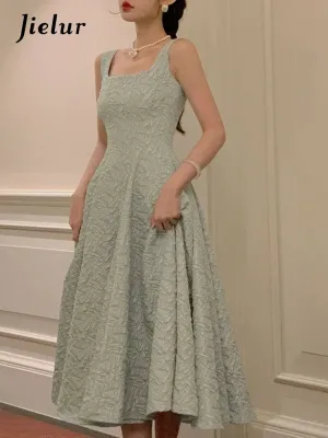 Spring/Summer Vintage Elegant Party Sleeveless Midi Dress Evening A-Line New Fashion Prom Dress