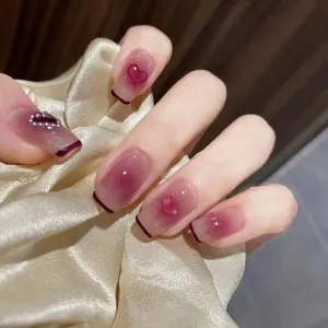 Square Peach Heart Pearl French