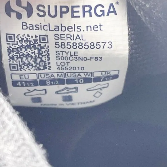Superga COTU 2730 platform black sneakers