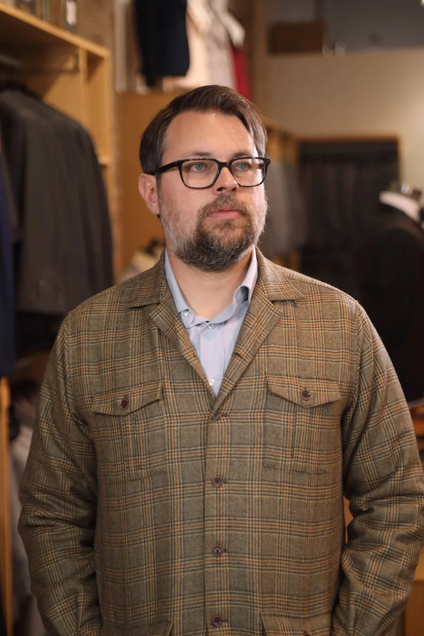 Tan Plaid Premium Shirt Jacket (Final Sale)