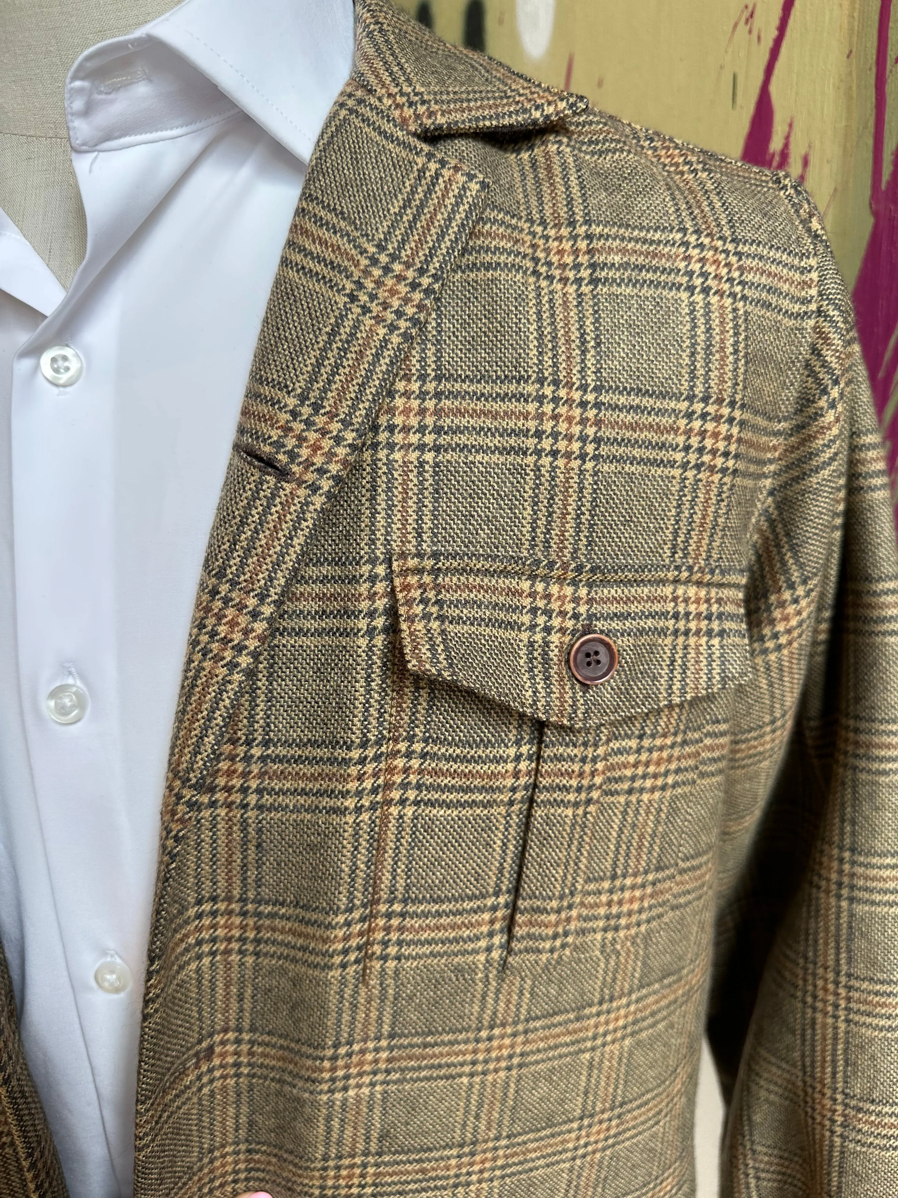 Tan Plaid Premium Shirt Jacket (Final Sale)