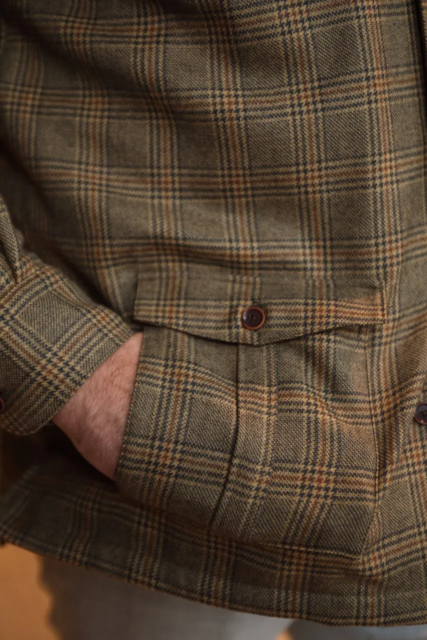 Tan Plaid Premium Shirt Jacket (Final Sale)