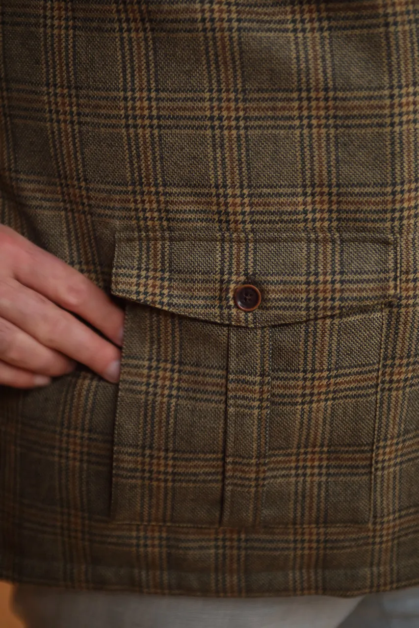 Tan Plaid Premium Shirt Jacket (Final Sale)