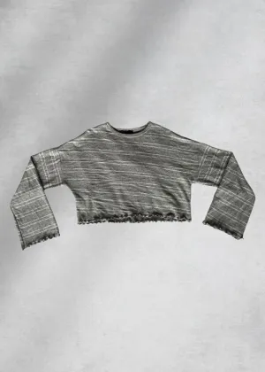 Thea Striped Lounge Top - Grey