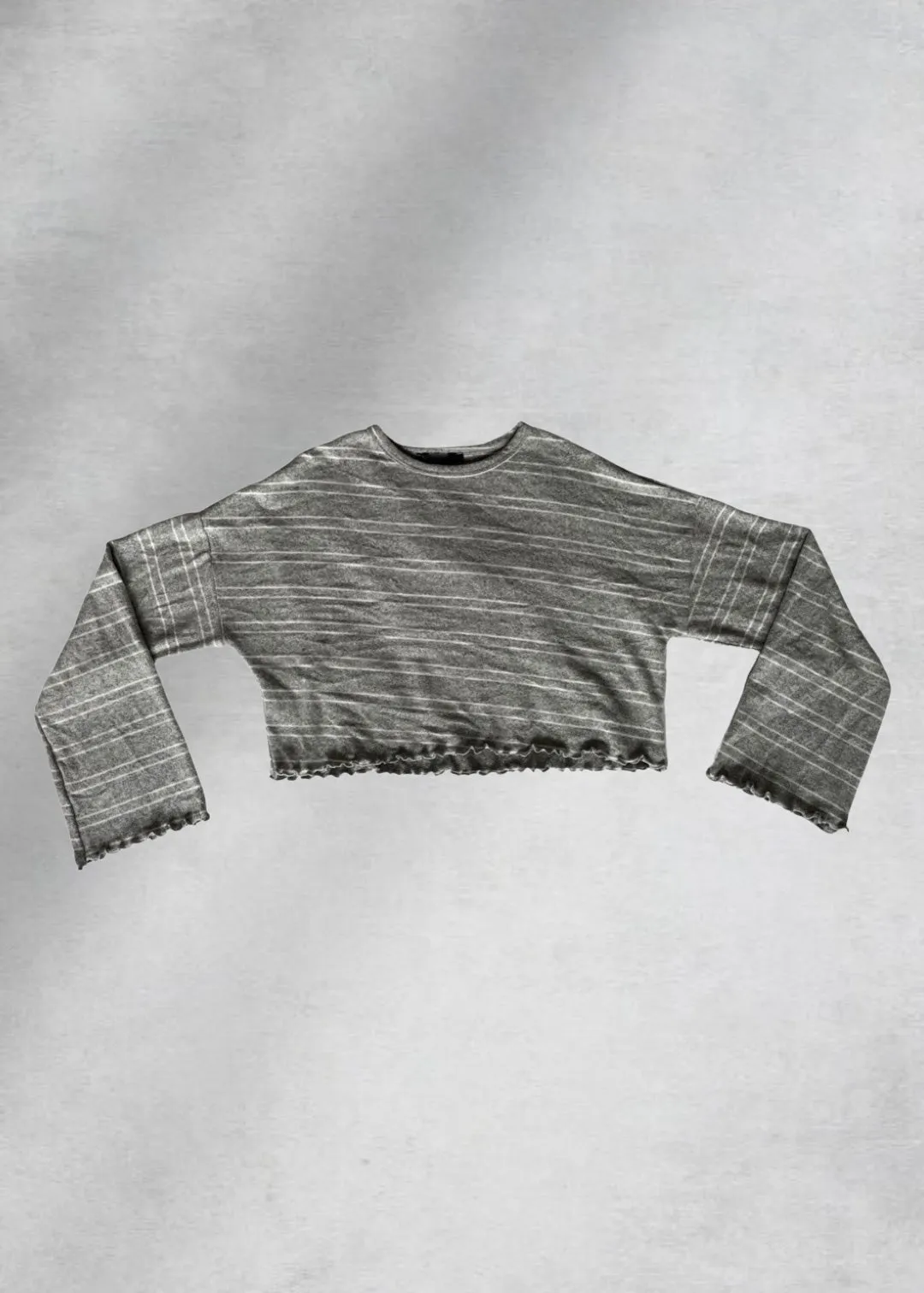 Thea Striped Lounge Top - Grey