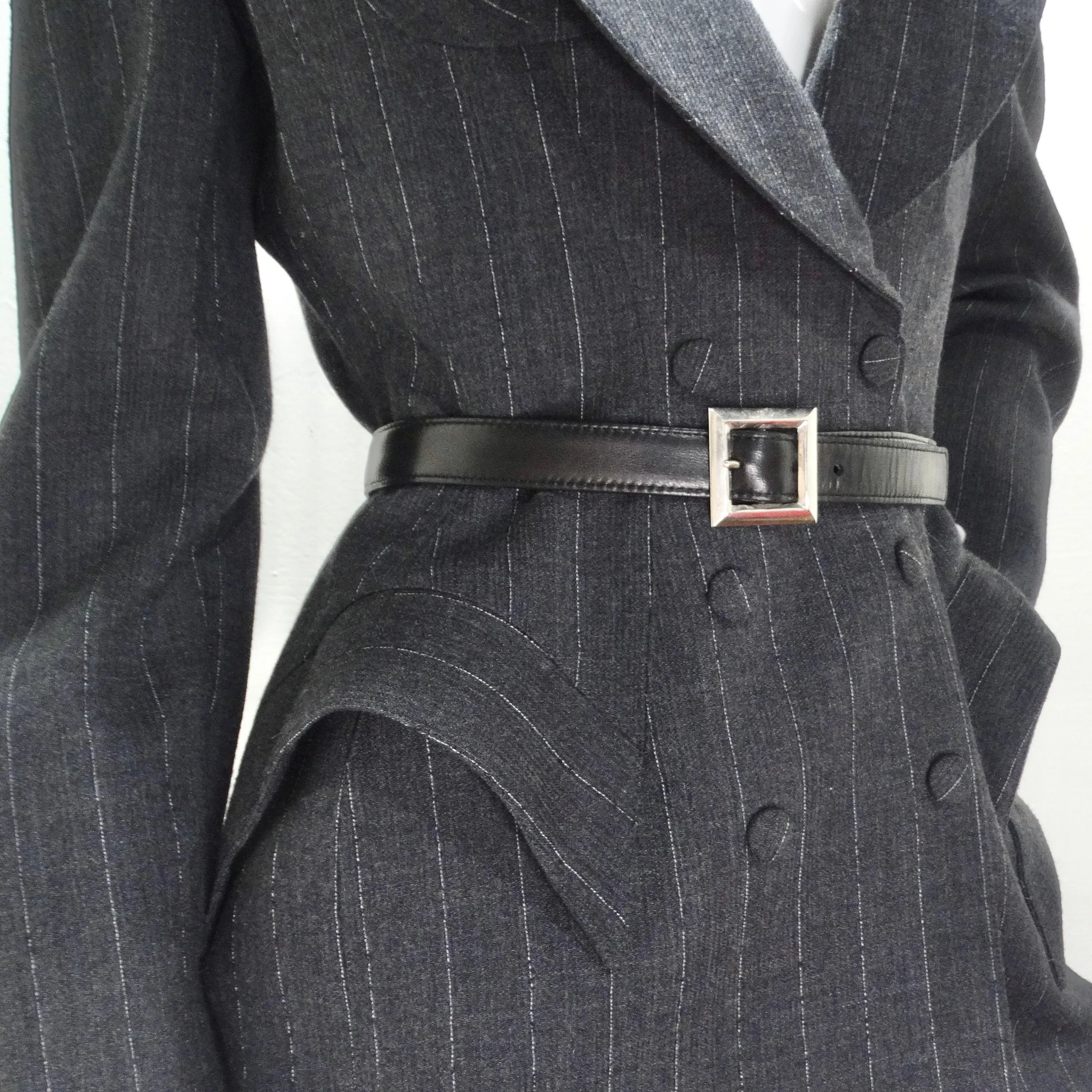 Thierry Mugler Couture 1990s Blazer, Skirt and Belt Set