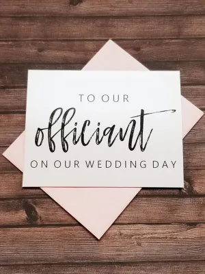 To Our Officiant