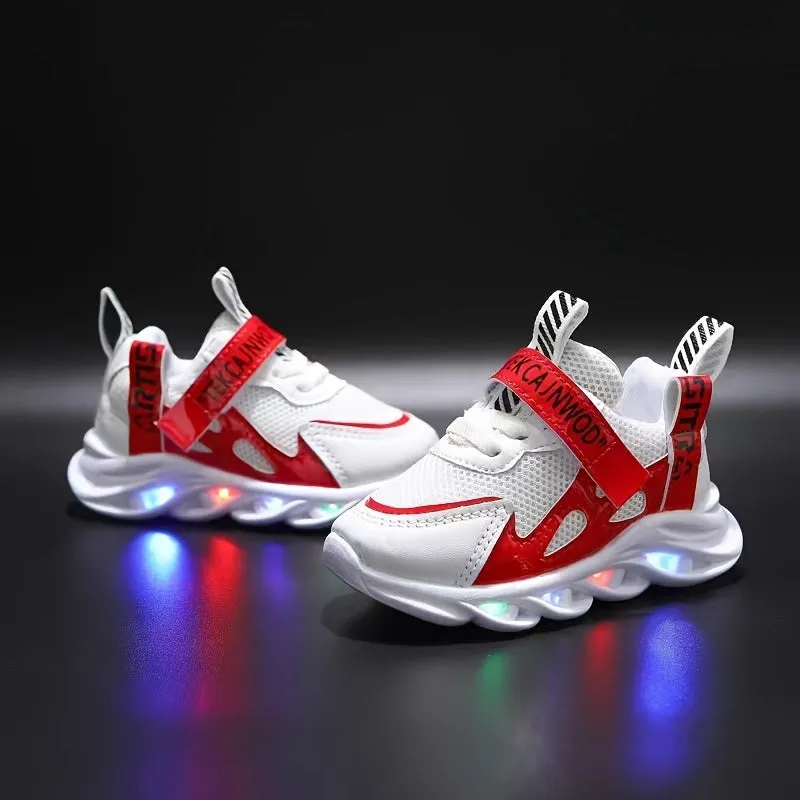 Trendy Girls Sneakers With LED Light, FS
