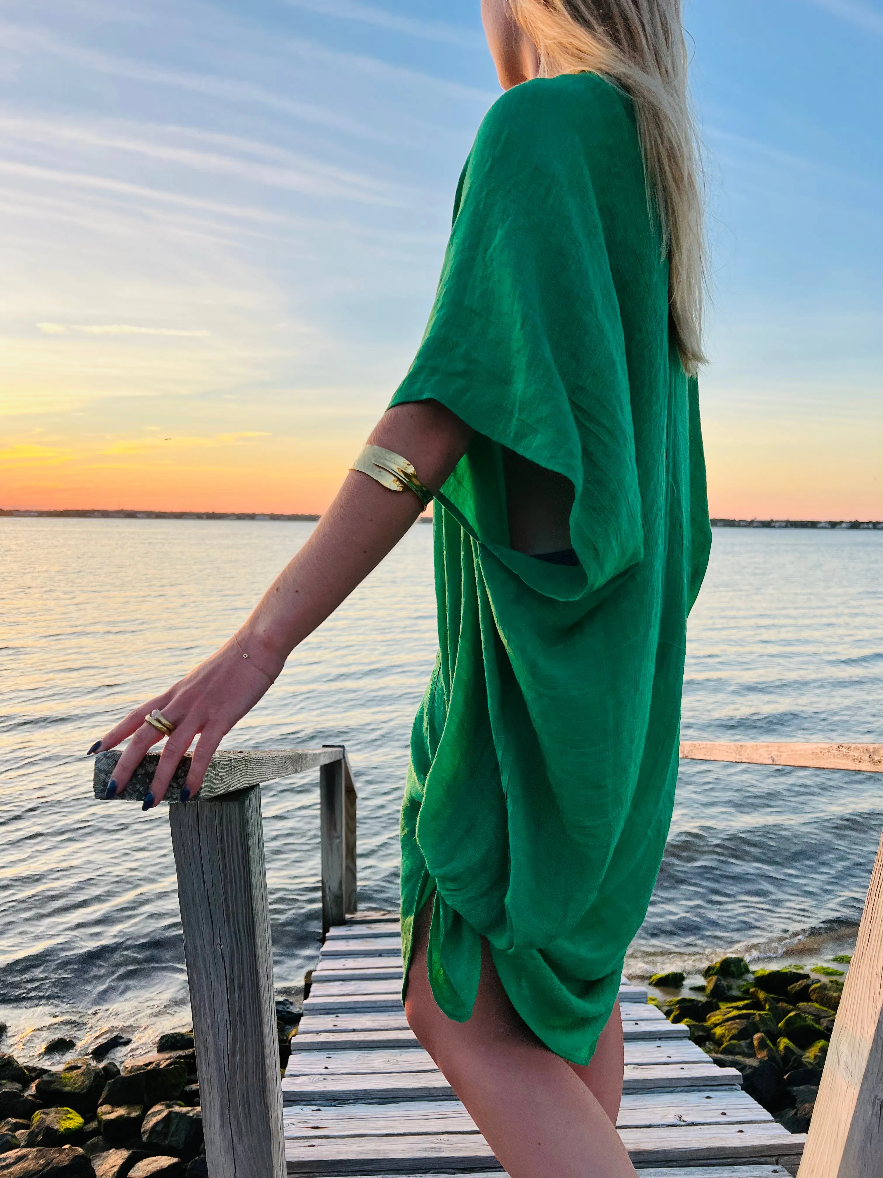 Tulum Kaftan Tunic Emerald