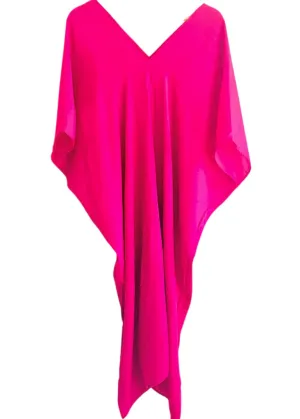 Tulum Kaftan Tunic Fuchsia