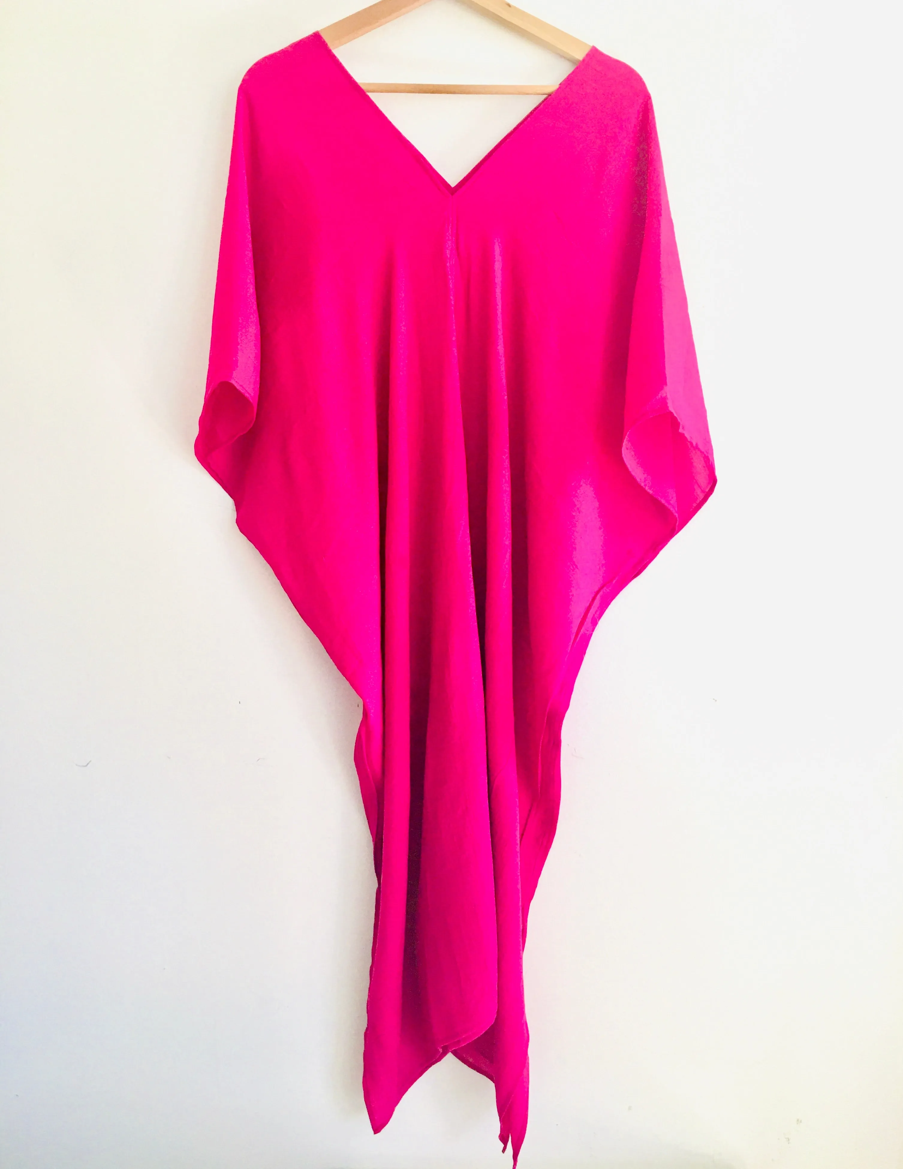 Tulum Kaftan Tunic Fuchsia