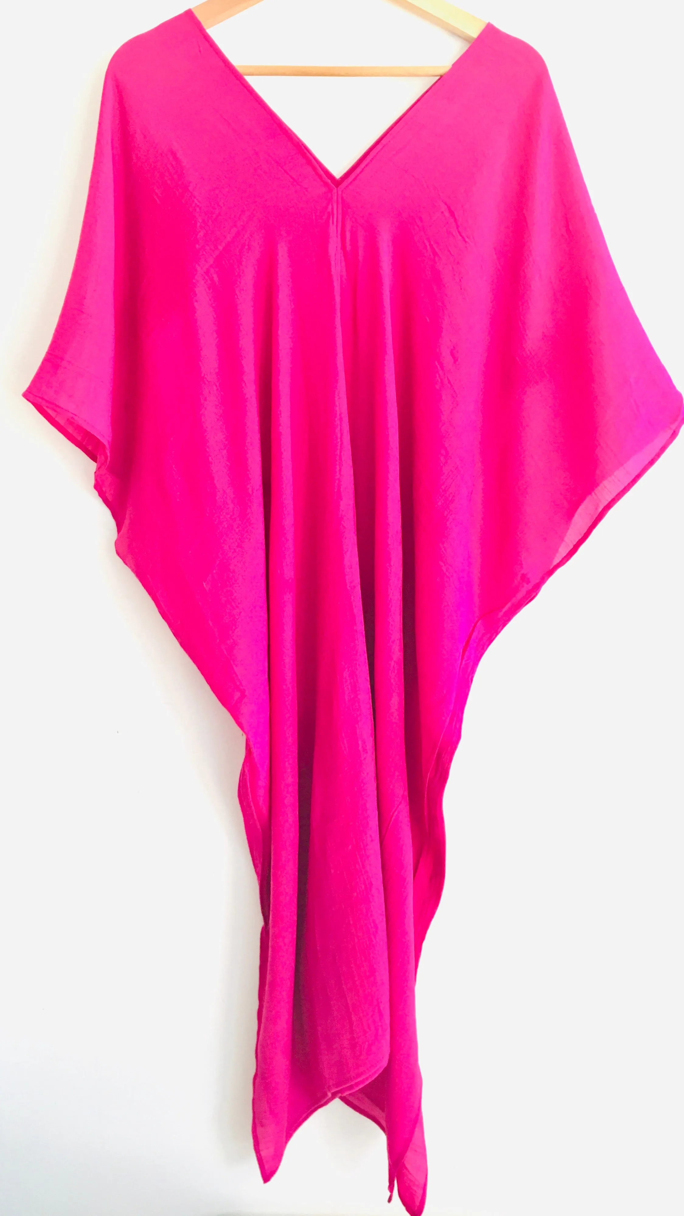 Tulum Kaftan Tunic Fuchsia