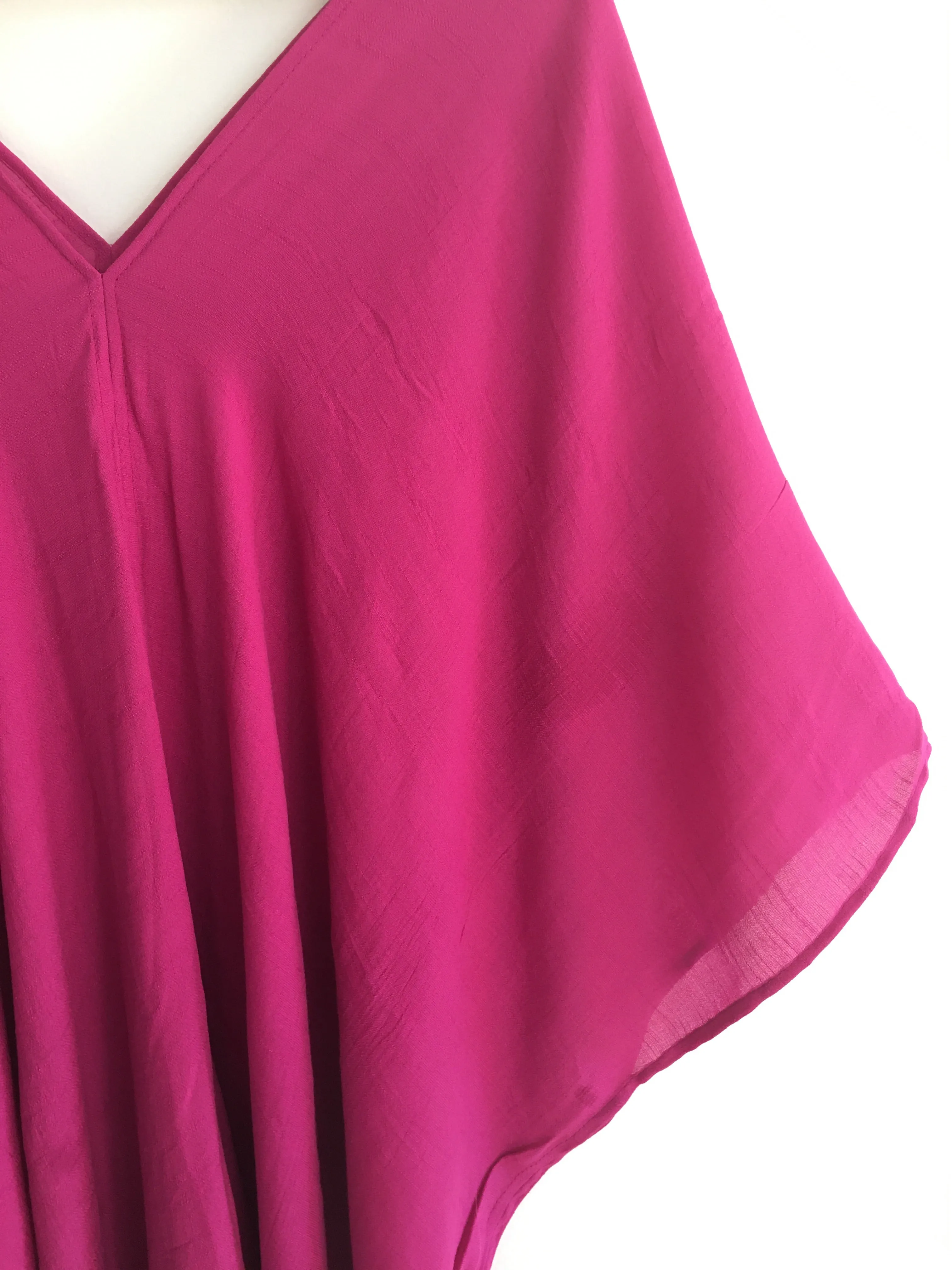 Tulum Kaftan Tunic Fuchsia
