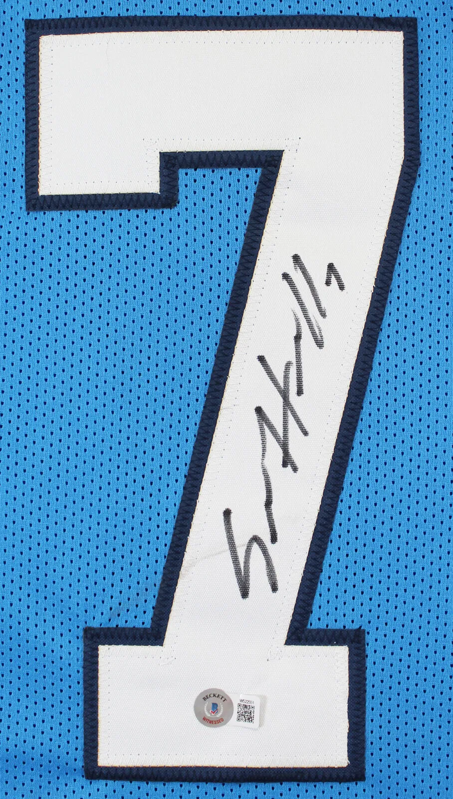 UNC Sam Howell Authentic Signed Carolina Blue Pro Style Jersey BAS Witnessed