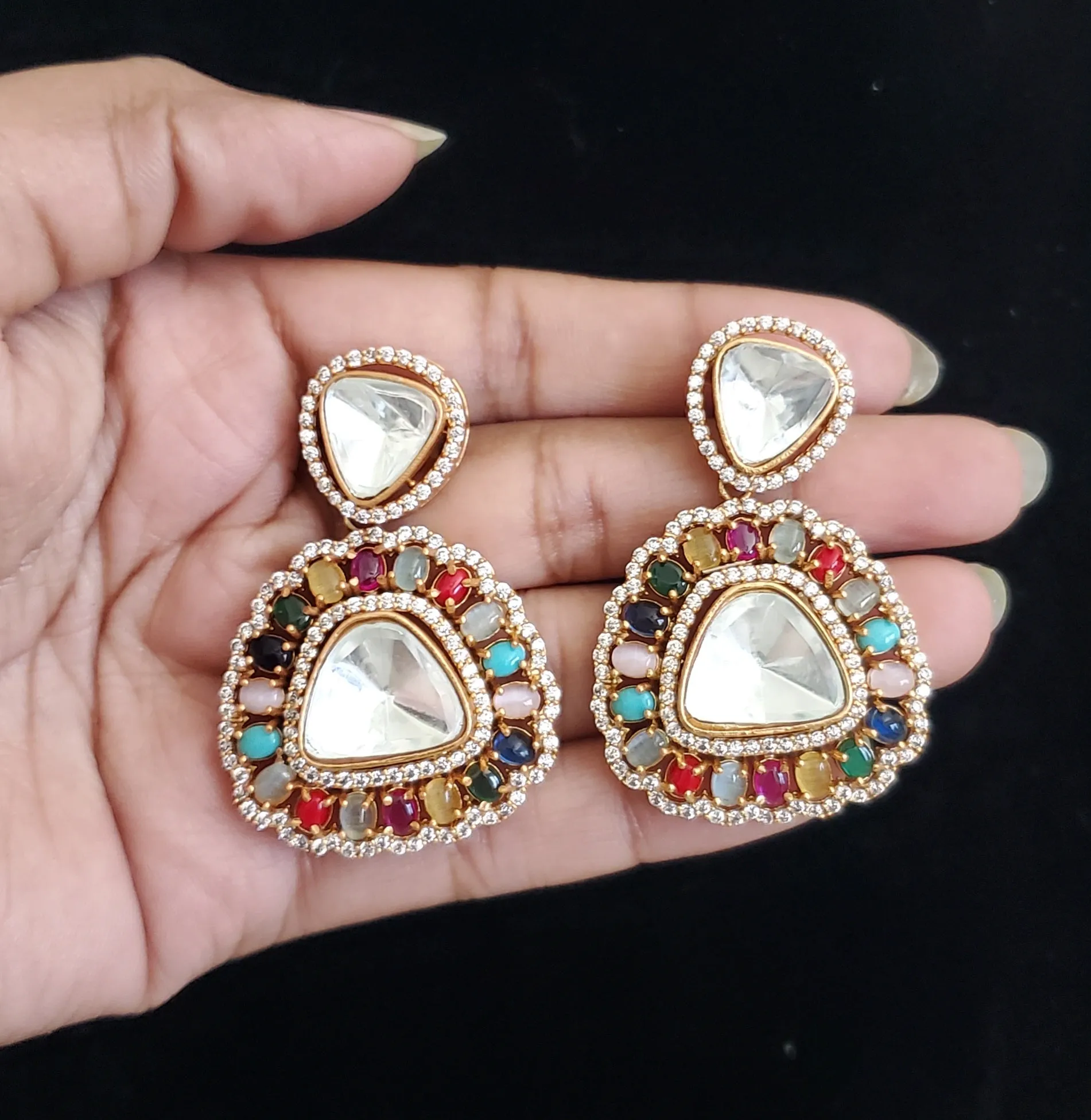 Uncut Kundan Earrings A20