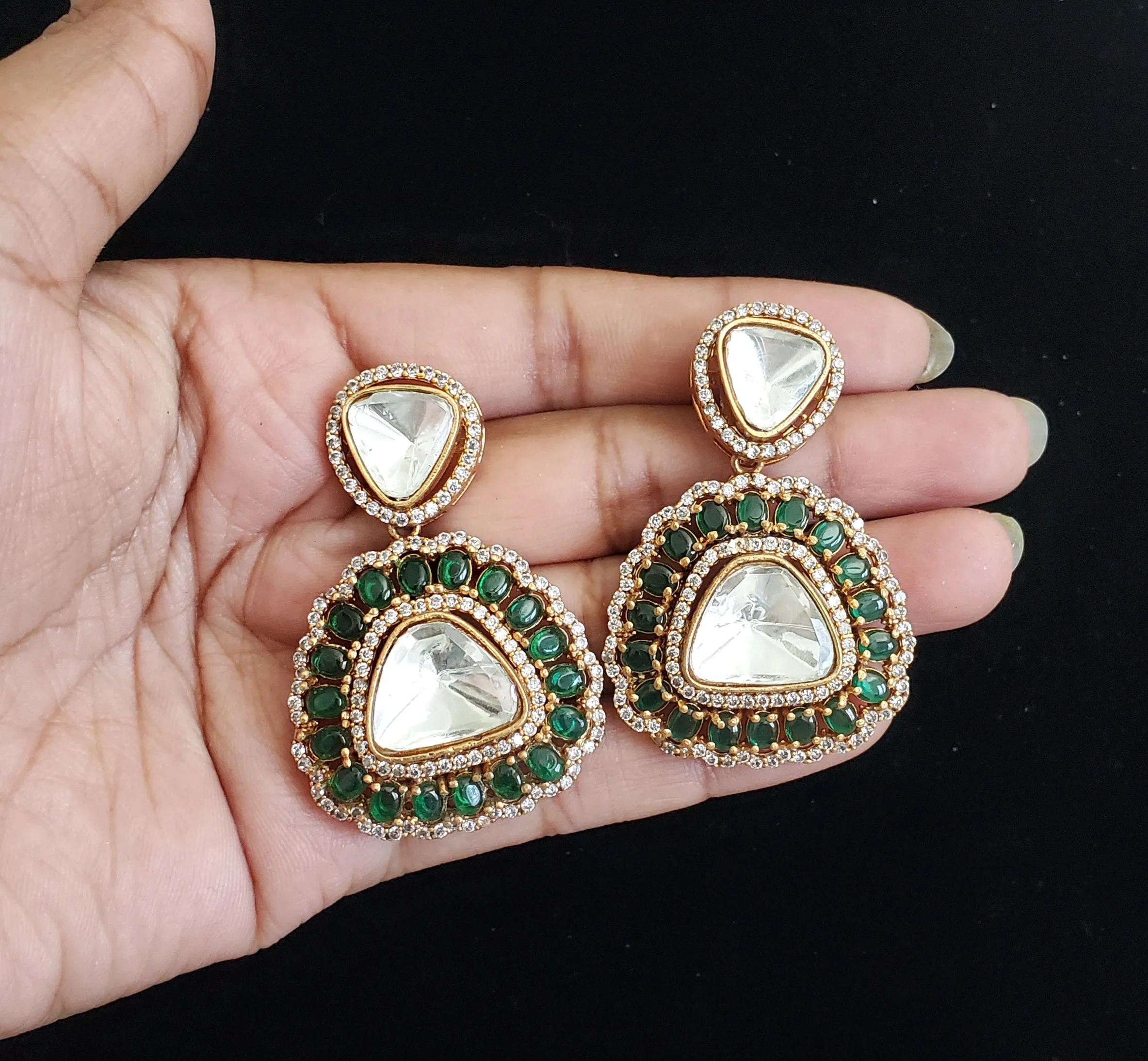 Uncut Kundan Earrings A20