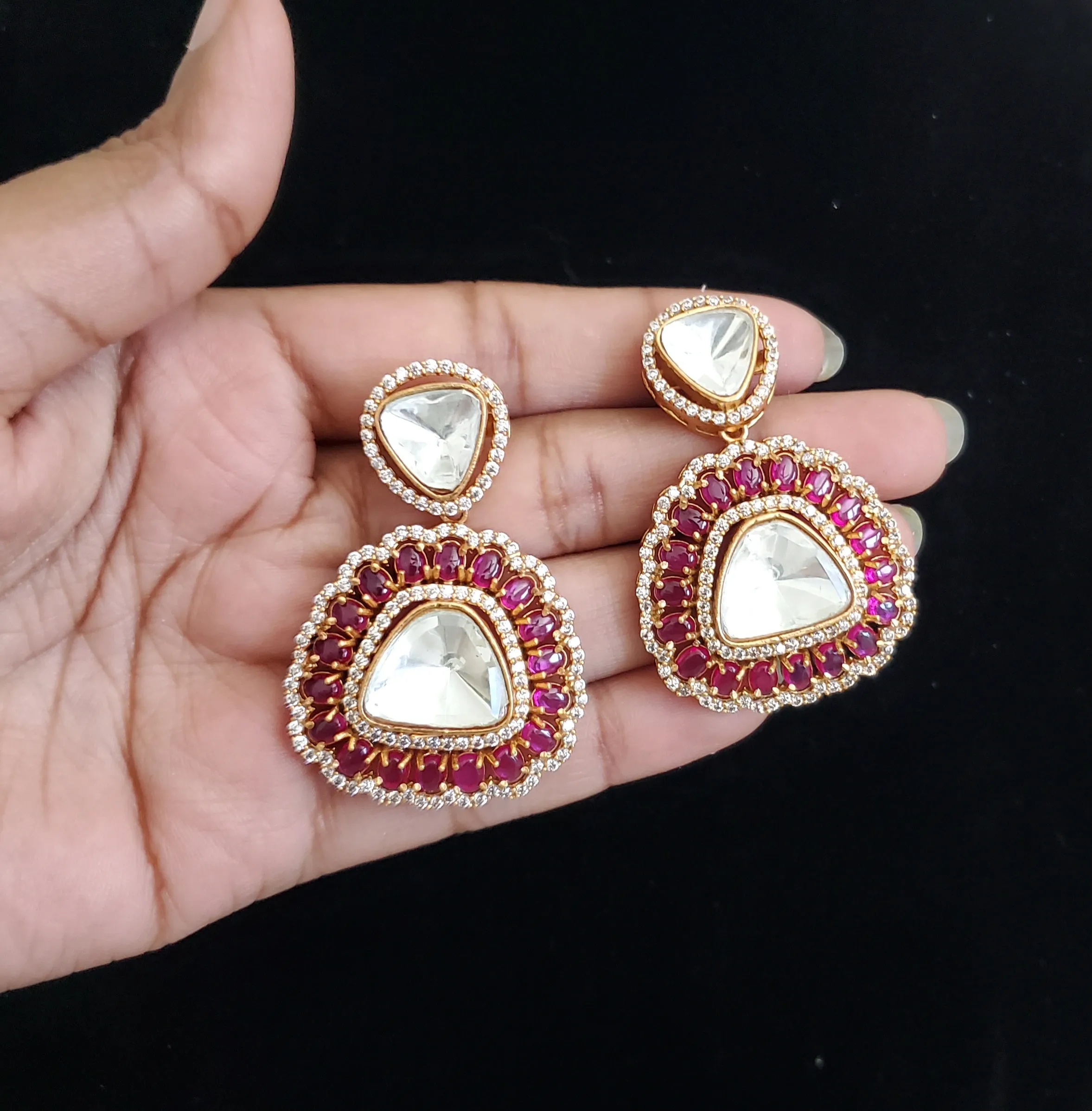 Uncut Kundan Earrings A20
