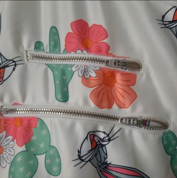 Unique Vintage X Looney Tunes Vivien Bugs Bunny Cactus 40'S Swing Skirt, NWT