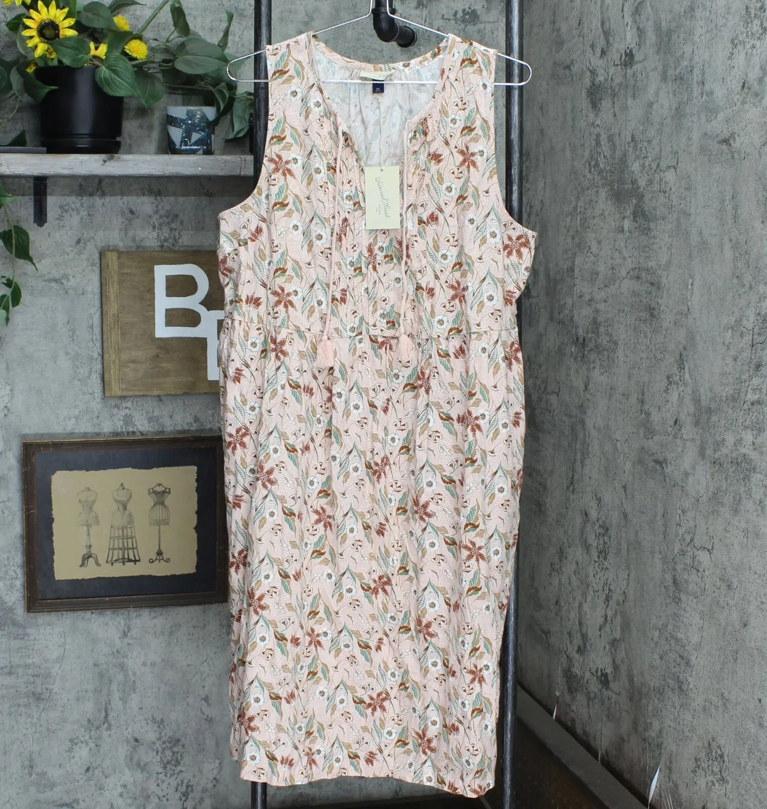 Universal Thread Women's Sleeveless Linen Tie-Front Dress