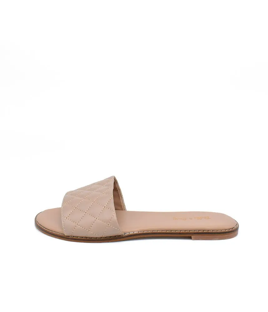Versatile Beige Quilted Flats