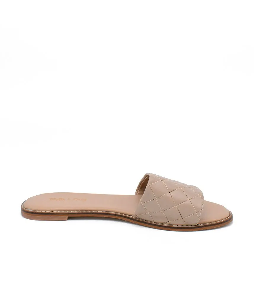 Versatile Beige Quilted Flats