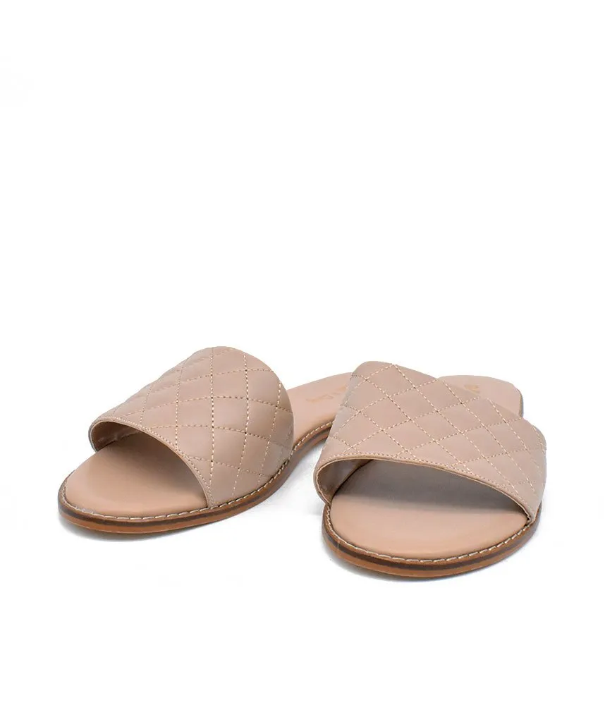 Versatile Beige Quilted Flats