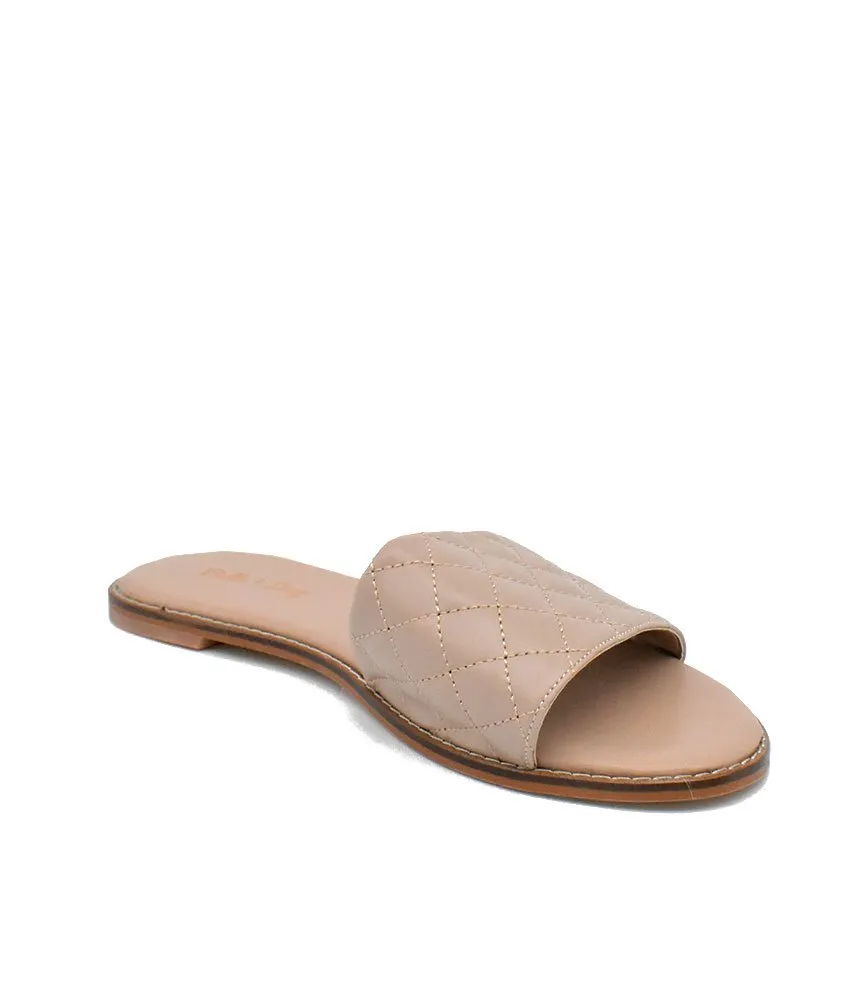 Versatile Beige Quilted Flats