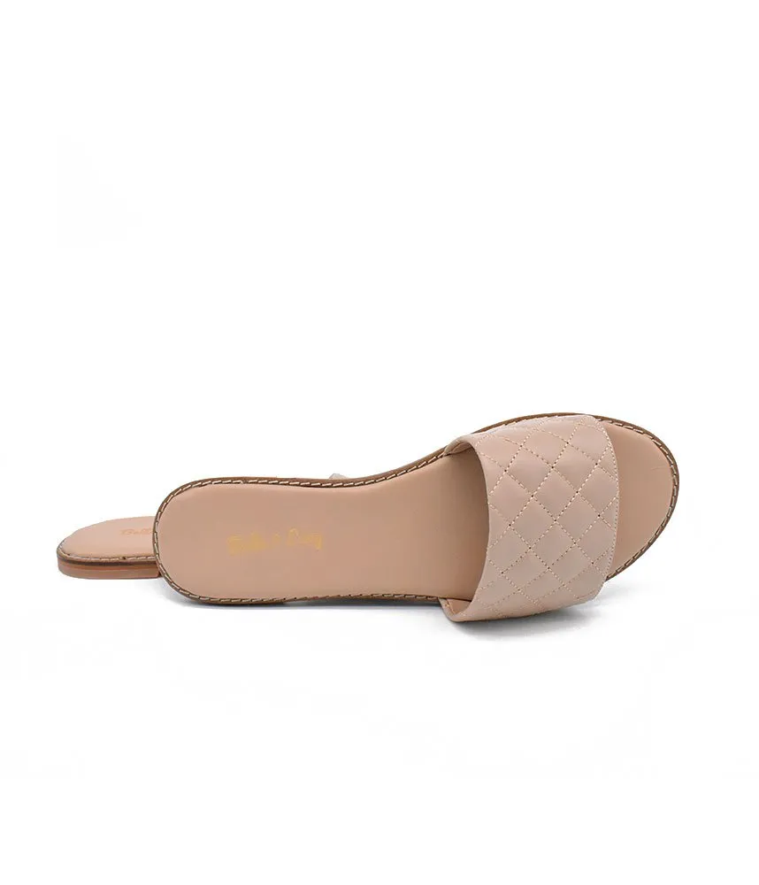Versatile Beige Quilted Flats