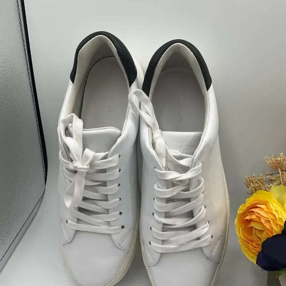 Vince Women's White Leather Platform Benfield Sneakers