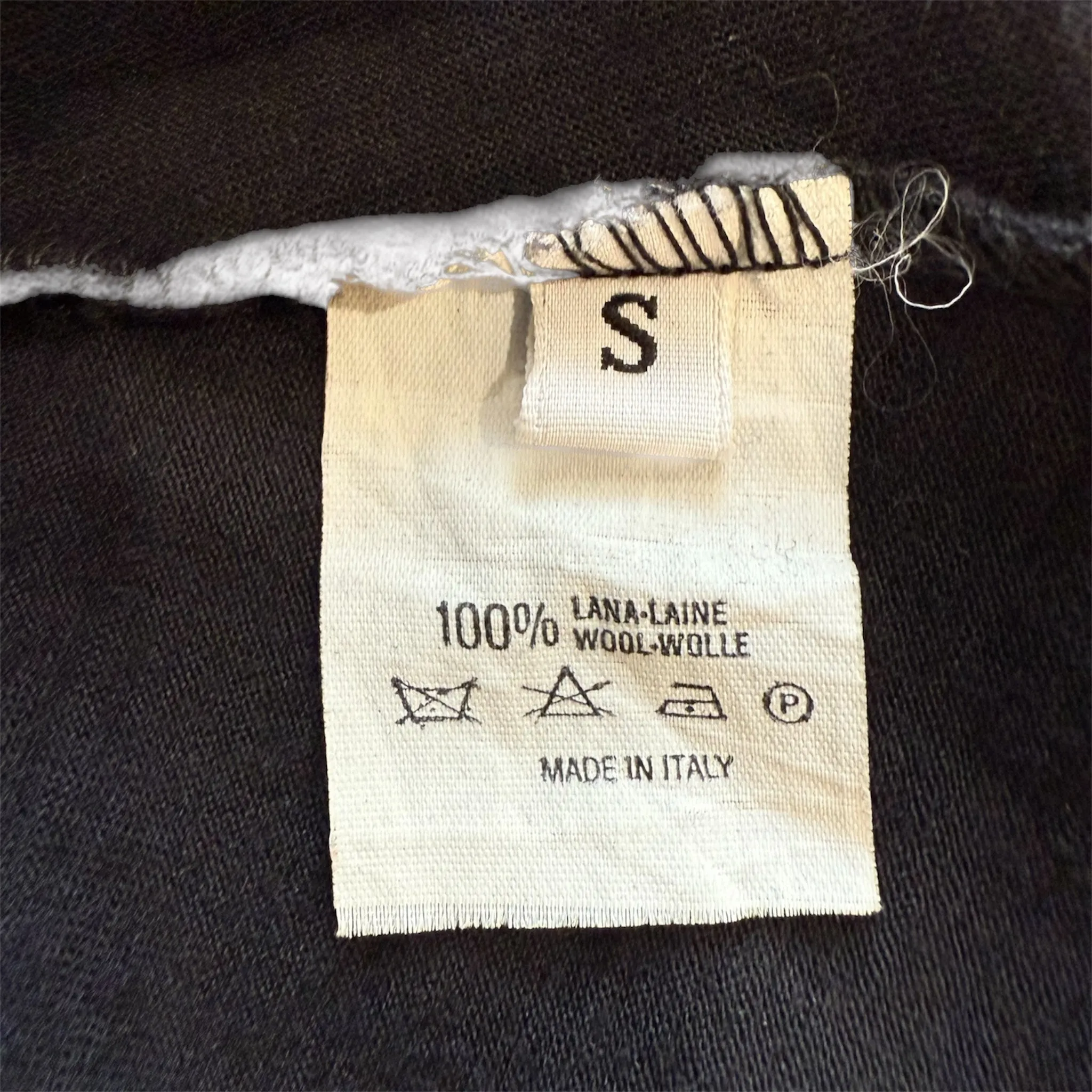 Vivienne Westwood Red Label 1990's Black Wool Tie-Neck Knit Shirt