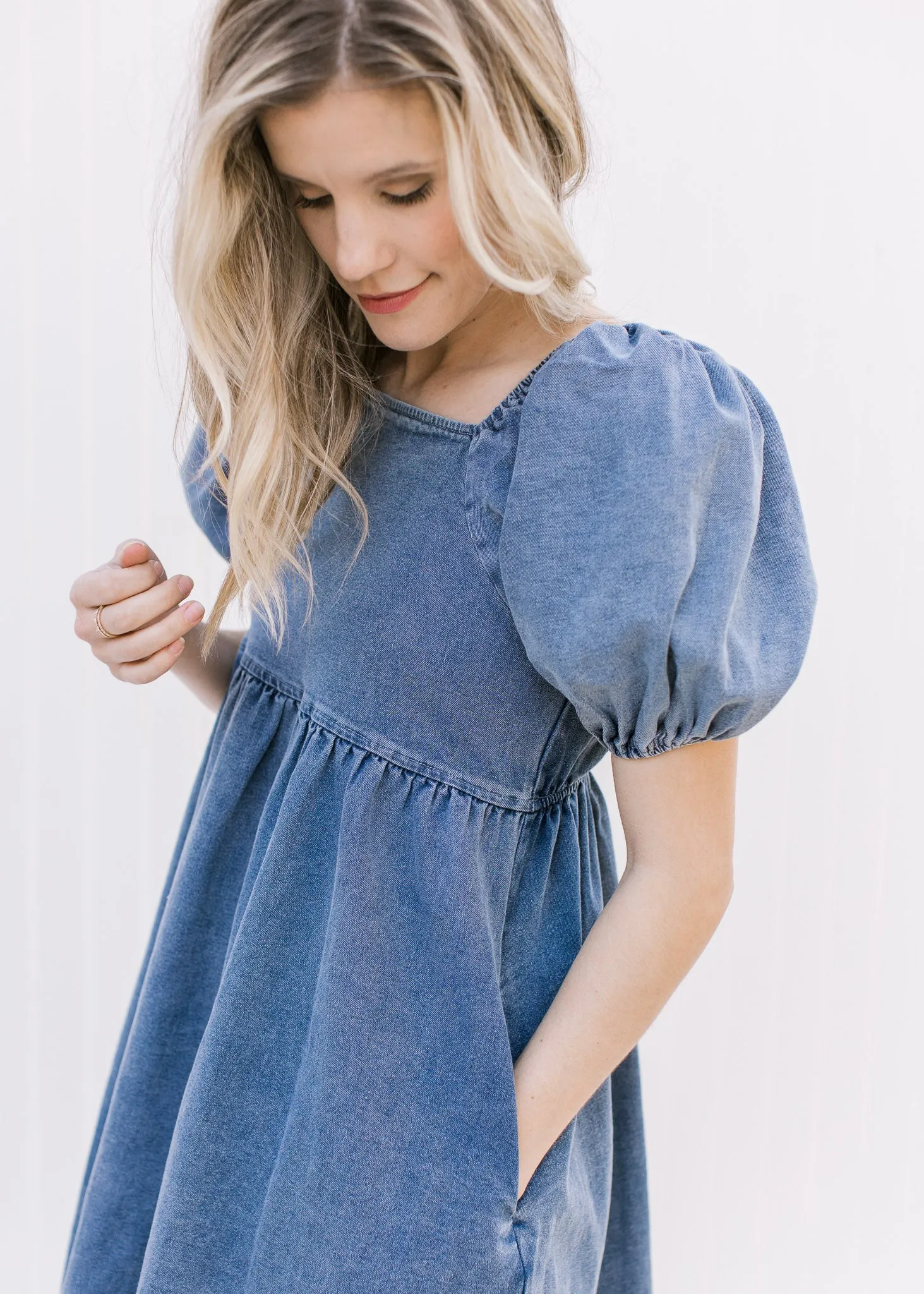 X Faded Denim Cutie Pie Dress
