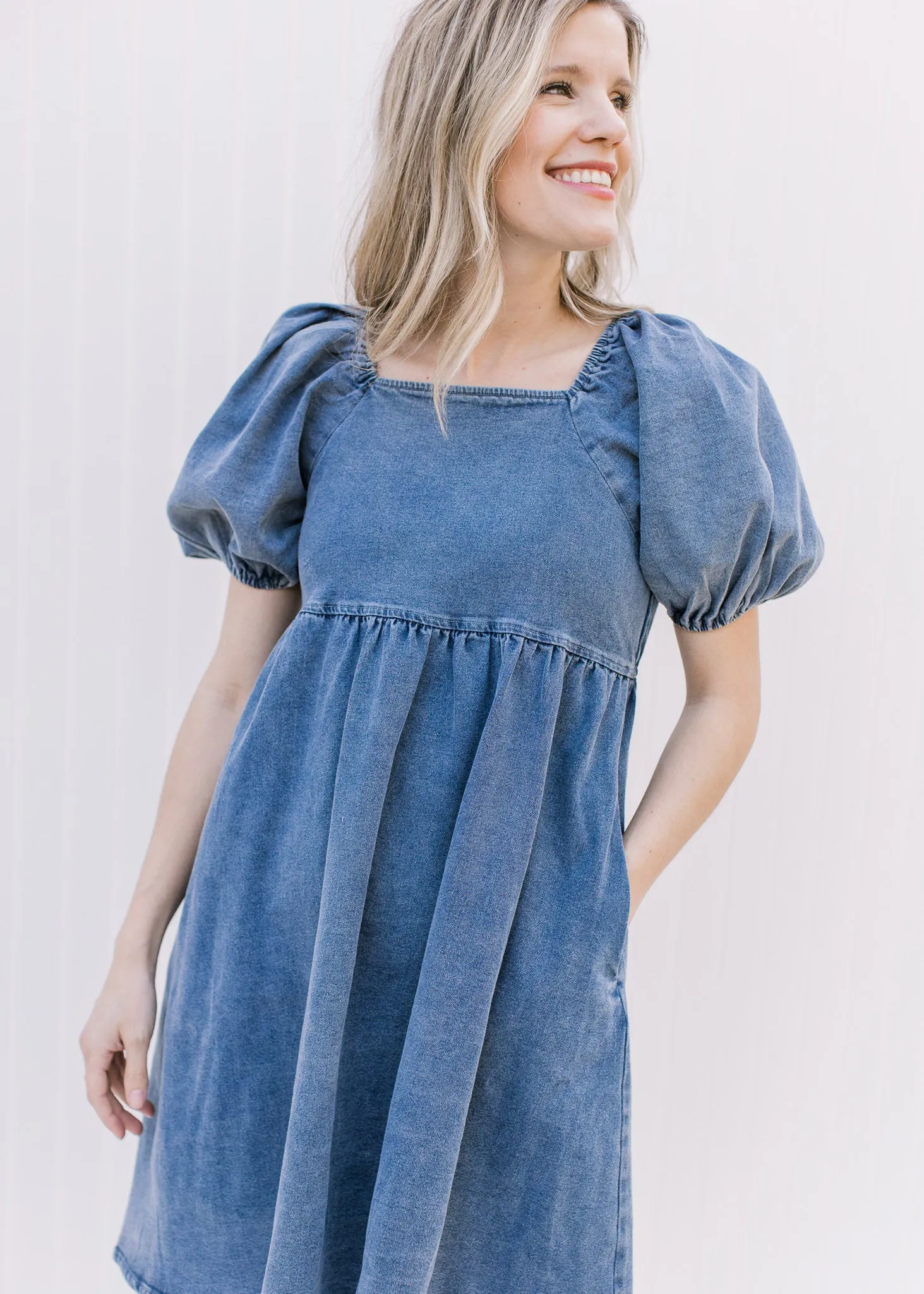 X Faded Denim Cutie Pie Dress