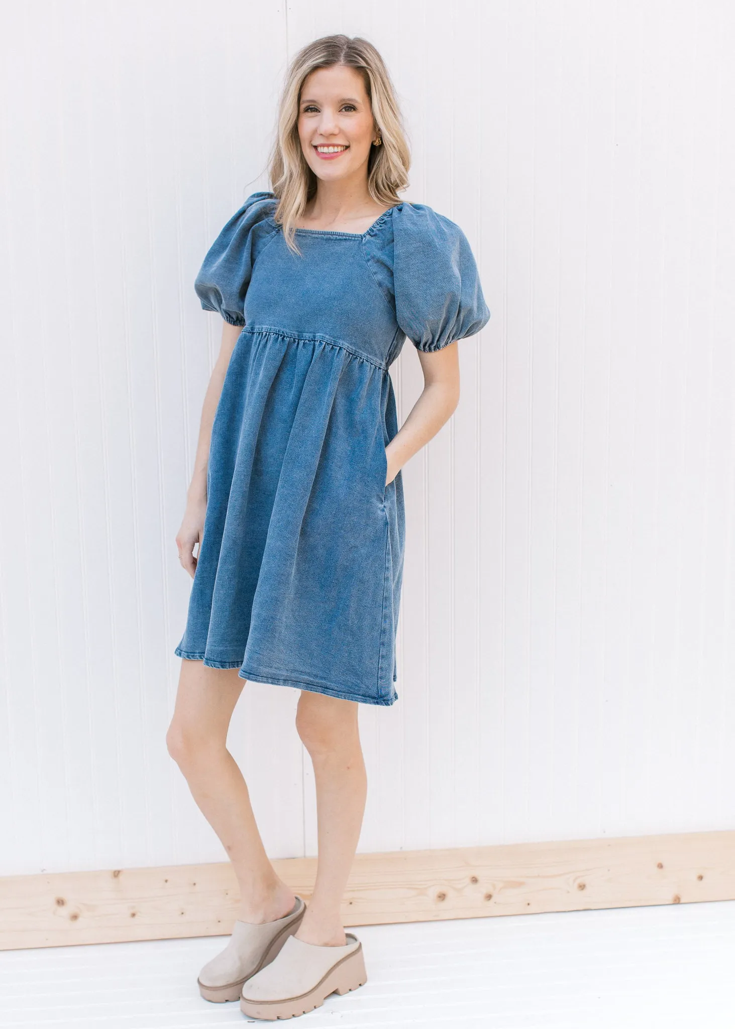 X Faded Denim Cutie Pie Dress