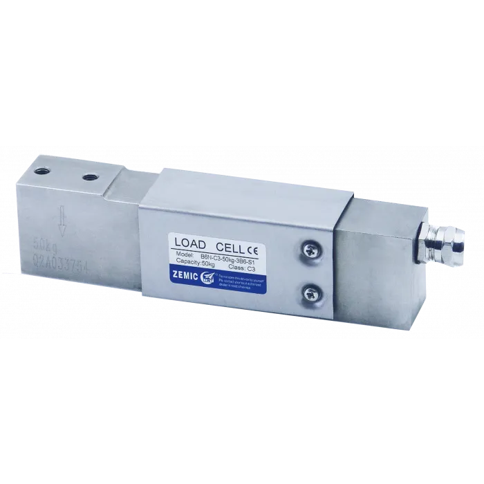 ZEMIC B6N stainless steel single point load cell, OIML approved (8kg-200kg)