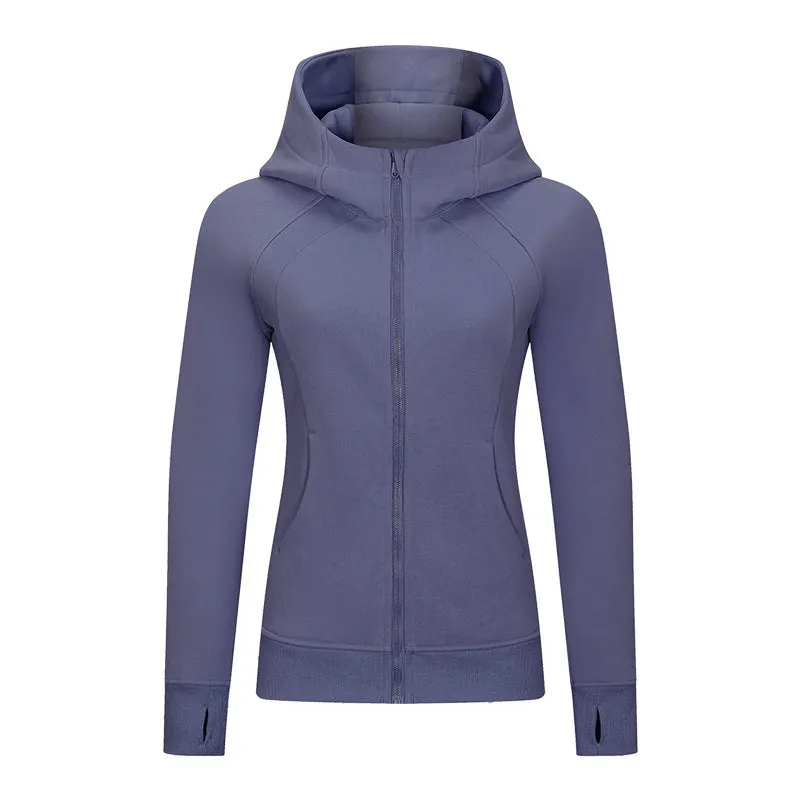 Zip Up Hooded Jacket with Pockets