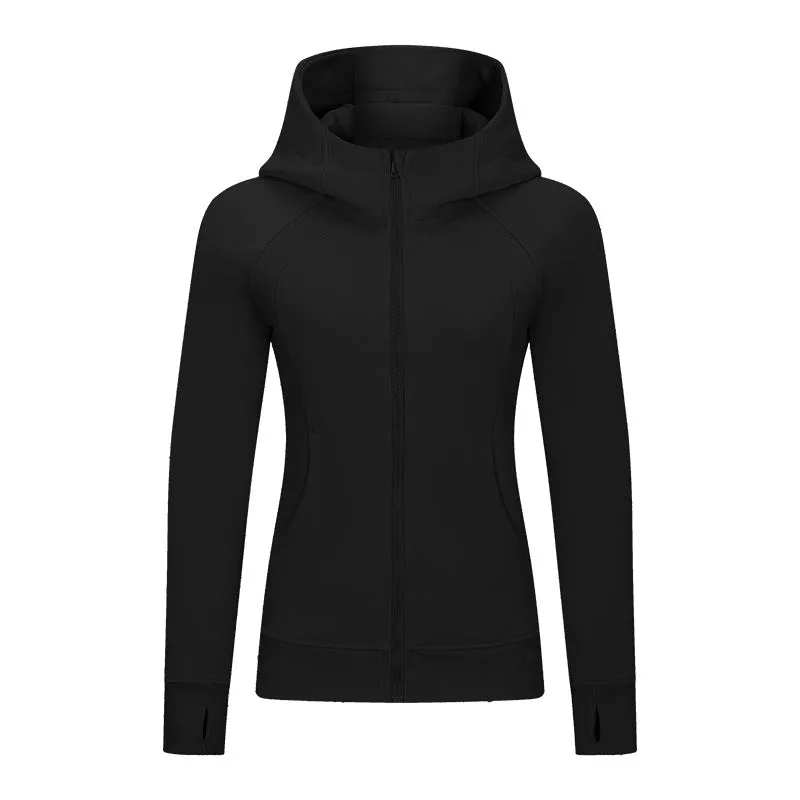 Zip Up Hooded Jacket with Pockets