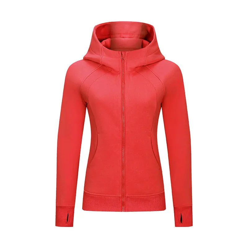 Zip Up Hooded Jacket with Pockets